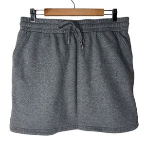 Maurices French Terry Skirt Women's Size Large Heather Gray drawstring waist